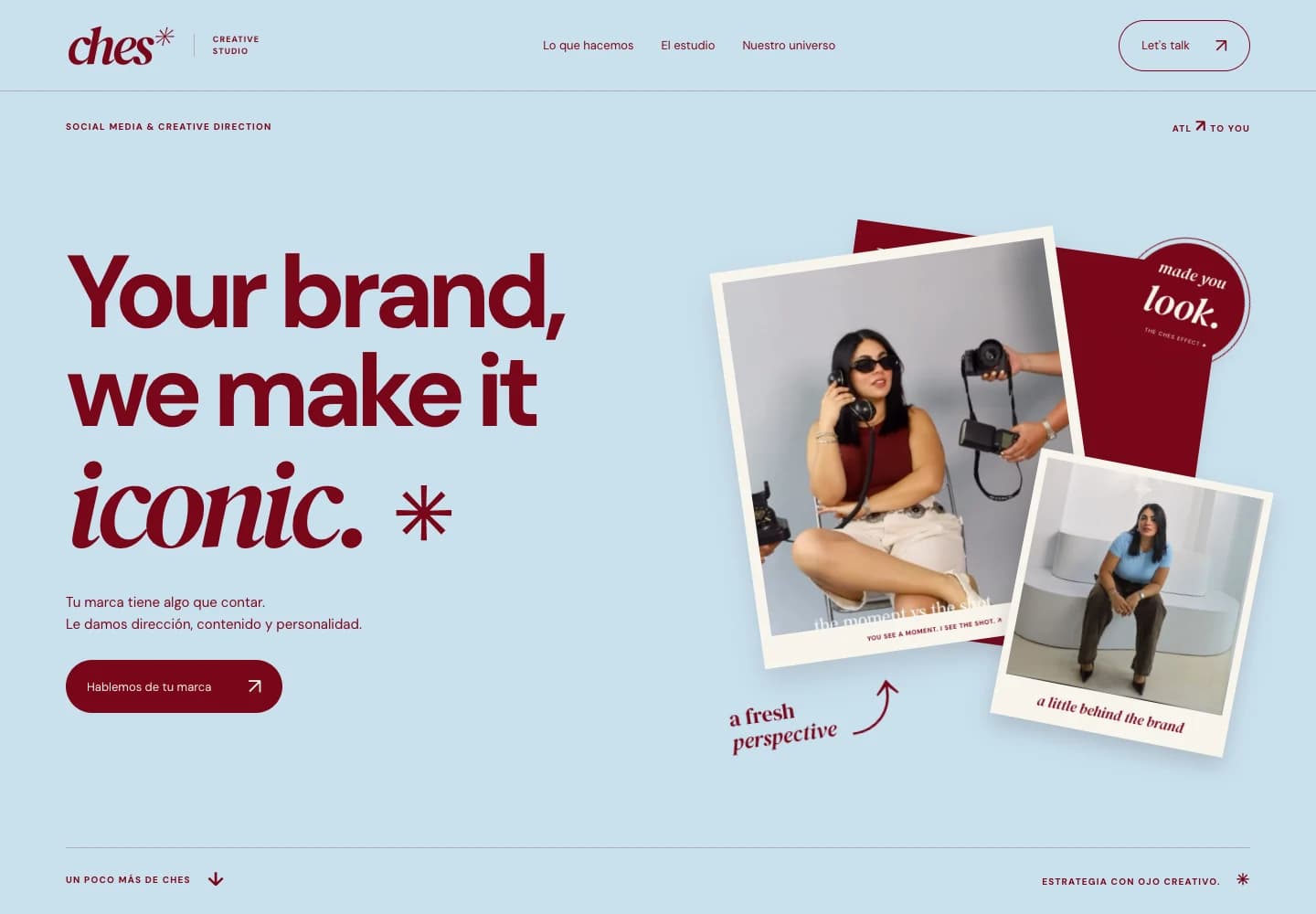 Diseño de la web de Ches Studio