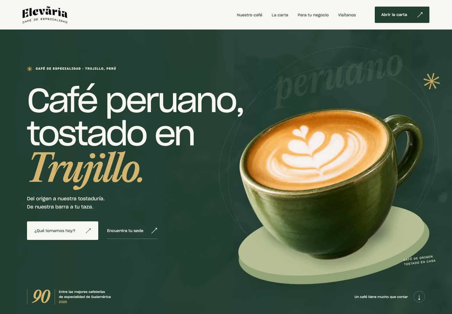 Diseño de la web de Elevaria