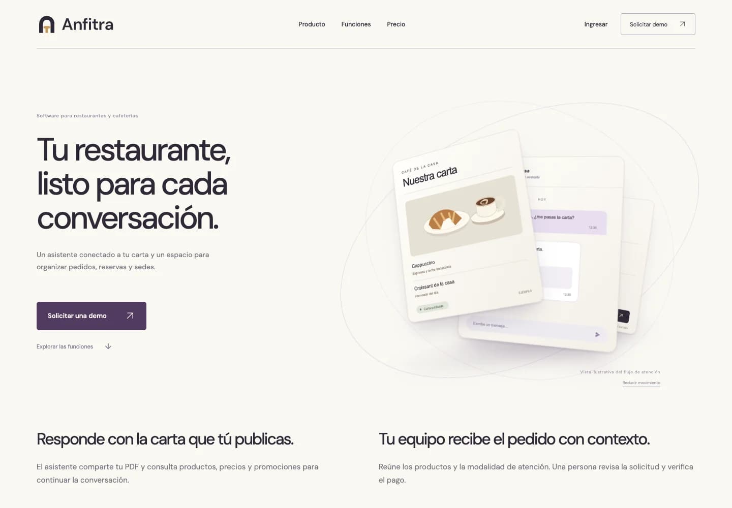 Diseño de la web de Anfitra