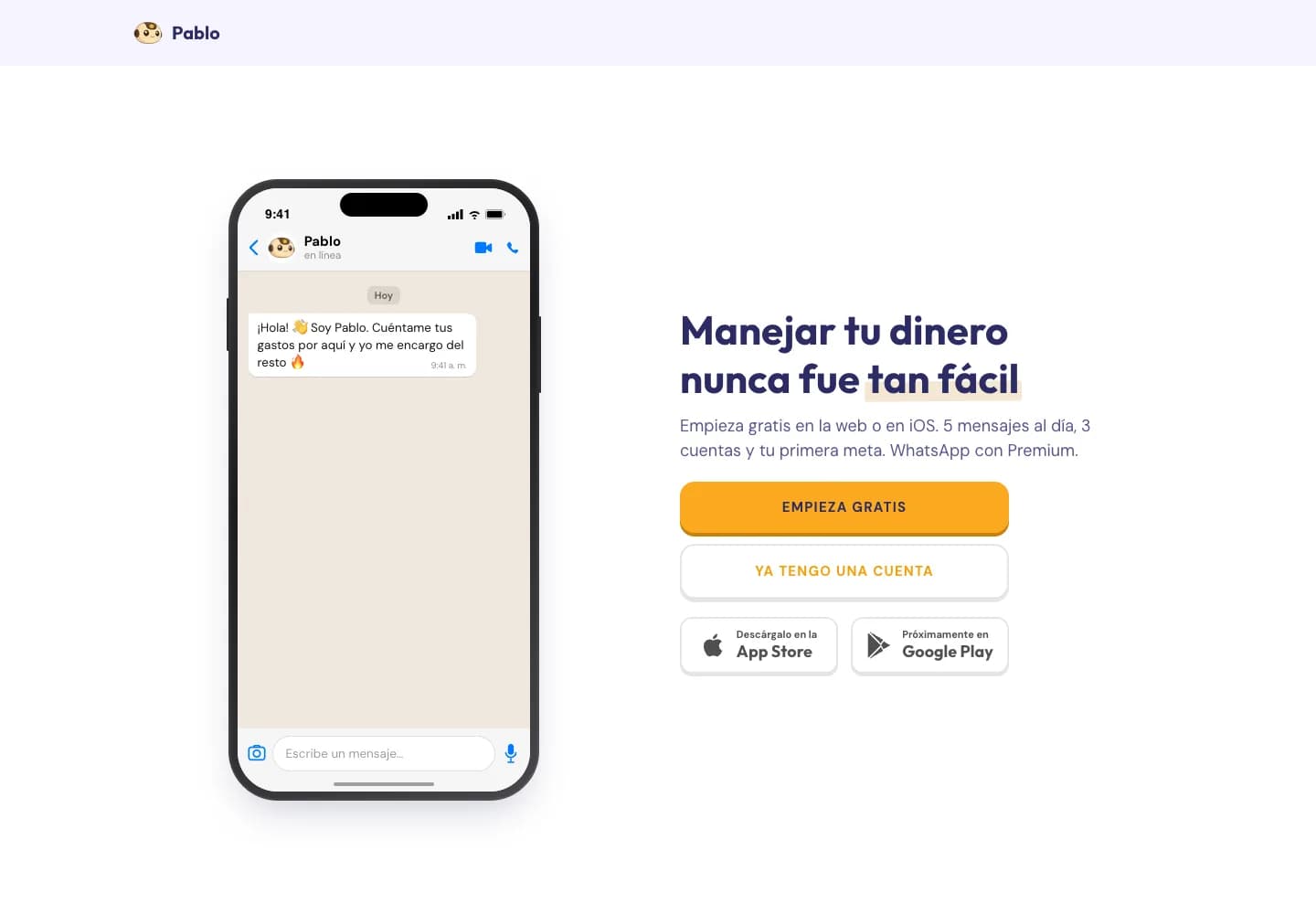 Diseño de la web de Pablo